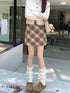 A-Line Woolen Preppy Skirts